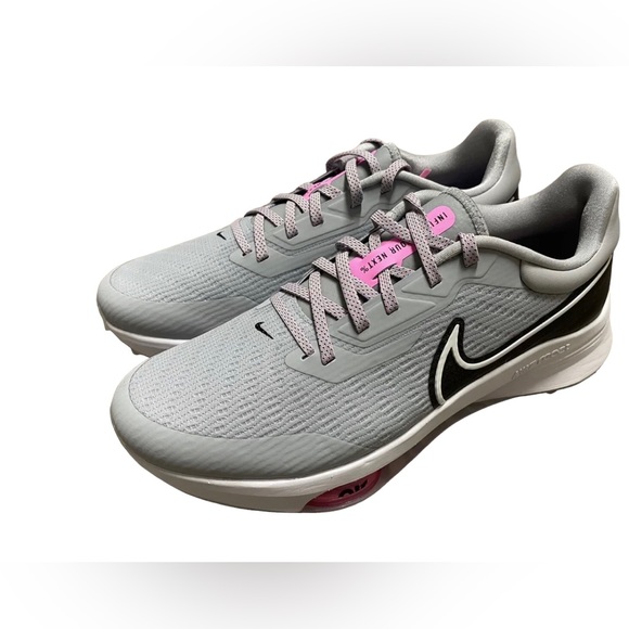 Nike Air Zoom Infinity Tour Next Golf Shoes Wolf Grey Pink DC5221-060 - Picture 2 of 6